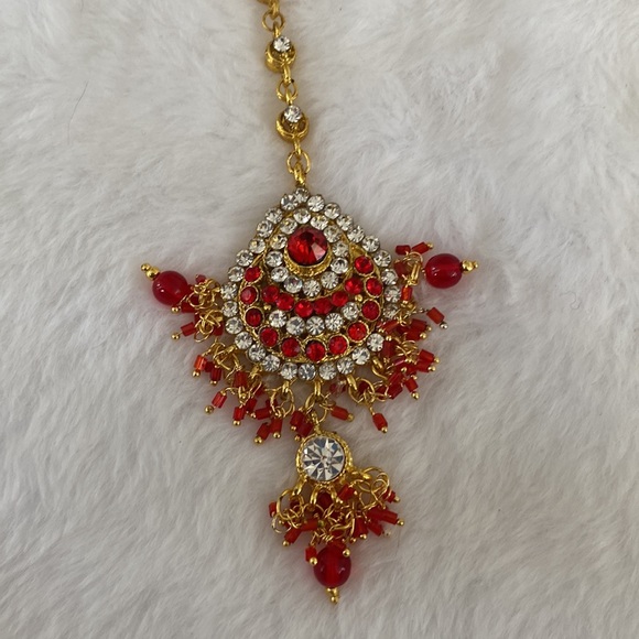 Red Beaded Tikka - Picture 2 of 3